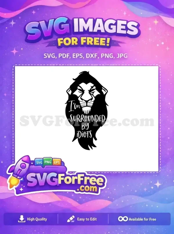 Free Scar Silhouette Free Surrounded Idiots The Lion King Free SVG