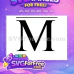 Free Initial M Design Free Black Font The Lion King Free SVG - Instant Download