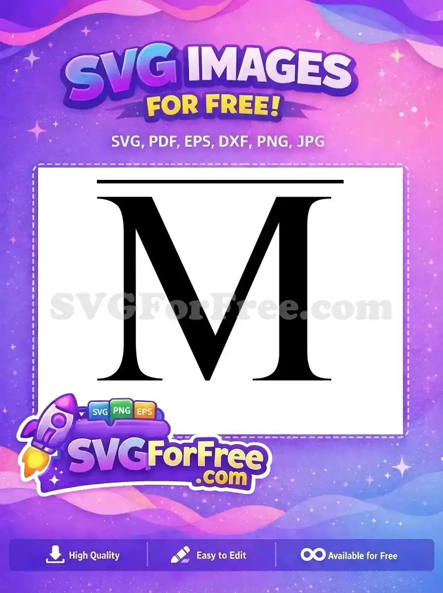 Free Initial M Design Free Black Font The Lion King Free SVG