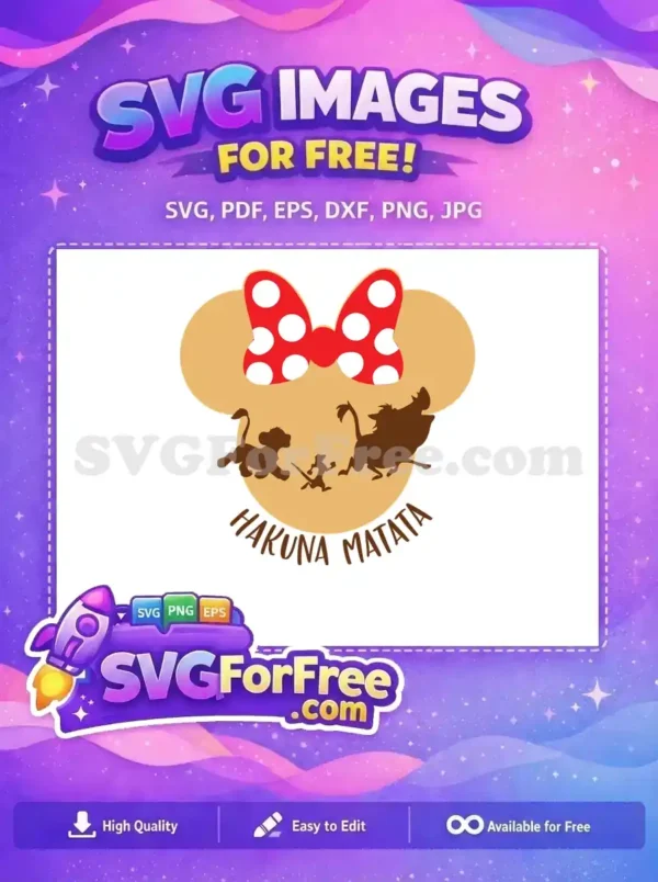 Free Simba Pumbaa Timon Free Minnie Mouse Lion King Free SVG
