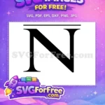 Free Letter N Free Initial Monogram The Lion King Free SVG - Instant Download