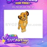 Free Young Simba Smiling Free Playful Poses Lion King Free SVG - Instant Download
