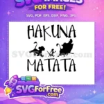 Free Simba Timon Pumbaa Free Silhouette Hakuna Matata Free SVG 1 - Instant Download