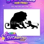 Free Simba Paw Free Mufasa Silhouette The Lion King Free SVG - Instant Download