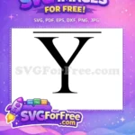 Free Letter Y Initial Free Alphabet Simple Free SVG - Instant Download