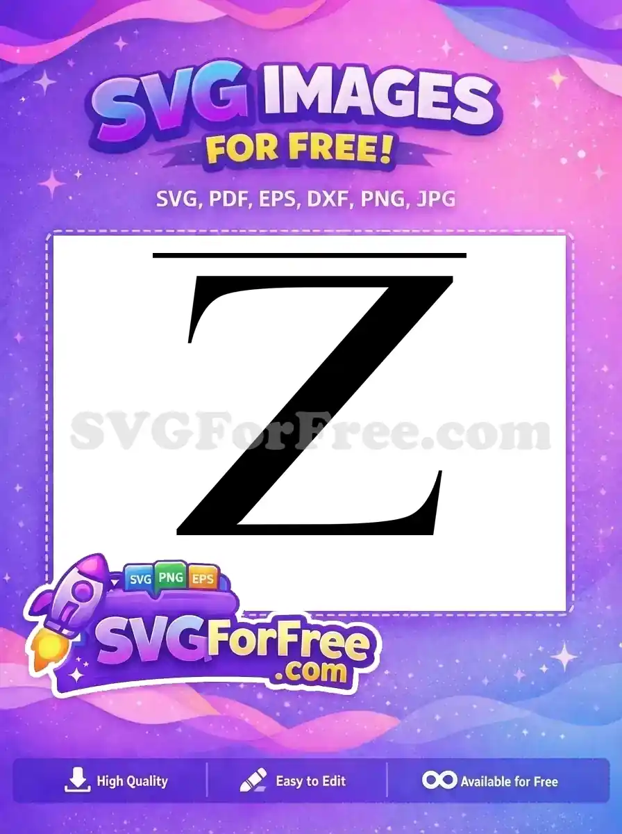 Free Initial Z Bold Free Black Letter The Lion King Free SVG