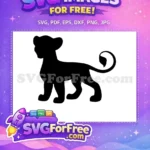 Free Simba Cub Silhouette Free Cute Tail The Lion King Free SVG 2 - Instant Download