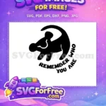 Free Simba Cub Silhouette Free Remember Who The Lion King Free SVG 1 - Instant Download