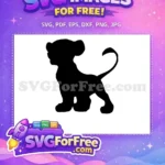 Free Simba Cub Silhouette Free Disney Lion King Free SVG 2 - Instant Download