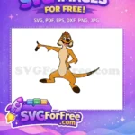 Free Cheerful Meerkat Pose Free Brown Tail The Lion King Free SVG - Instant Download