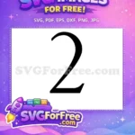 Free Number Two Free Black Bold The Lion King Free SVG - Instant Download