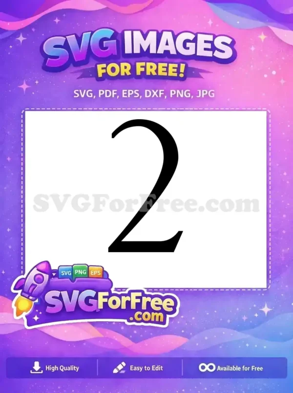 Free Number Two Free Black Bold The Lion King Free SVG