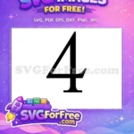 Free Number Four Free Simple The Lion King Free SVG - Instant Download