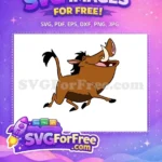 Free Running Pumba Free Happy Expression The Lion King Free SVG - Instant Download