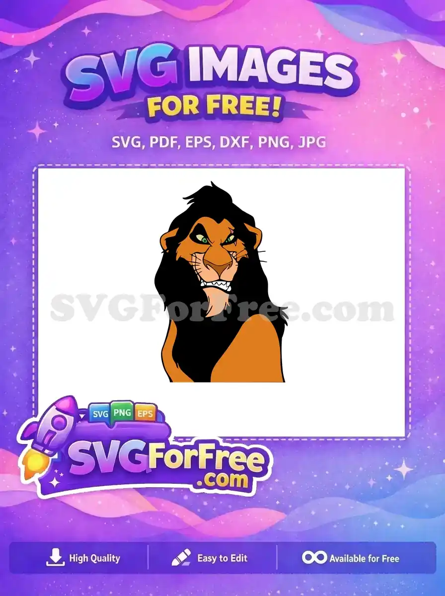 Free Scar Grin Free Evil Look The Lion King Free SVG