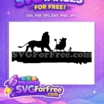 Free Simba Pumbaa Timon Silhouette Free The Lion King Free SVG - Instant Download