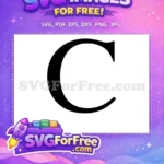 Free Letter C Design Free Initial C Lion King Free SVG - Instant Download