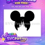 Free Mickey Ears Free Castle Silhouette Disney Free SVG - Instant Download