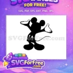 Free Cheerful Hands Up Free Black Silhouette Character Free SVG - Instant Download