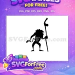Free Rafiki Silhouette Free Mandrill Holding Stick The Lion King Free SVG - Instant Download