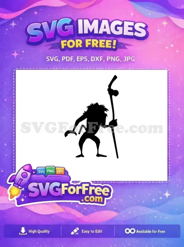 Free Rafiki Silhouette Free Mandrill Holding Stick The Lion King Free SVG Free Rafiki Silhouette Free Mandrill Holding Stick The Lion King Free SVG