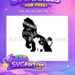 Free Simba Mufasa Silhouette Free Remember Who You Are Lion King Free SVG - Instant Download
