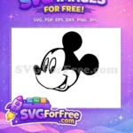 Free Happy Mickey Free Mouse Face Disney Free SVG - Instant Download