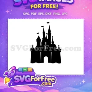 Free Black Castle Silhouette Free Disney World Scene Free SVG