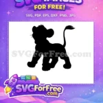 Free Simba Silhouette Free Running Cub The Lion King Free SVG - Instant Download
