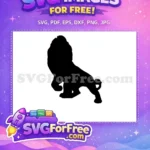 Free Simba Silhouette Free Angry Roaring The Lion King Free SVG - Instant Download