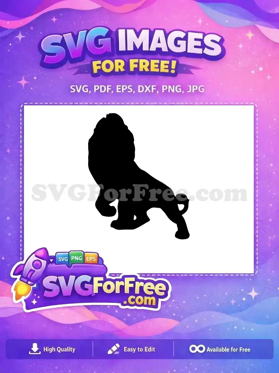 Free Simba Silhouette Free Angry Roaring The Lion King Free SVG