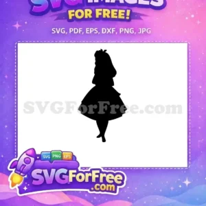 Free Alice Silhouette Free Blue Dress Alice Adventures Free SVG