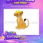 Free Simba Crown Free Smiling Lion King Free SVG - Instant Download