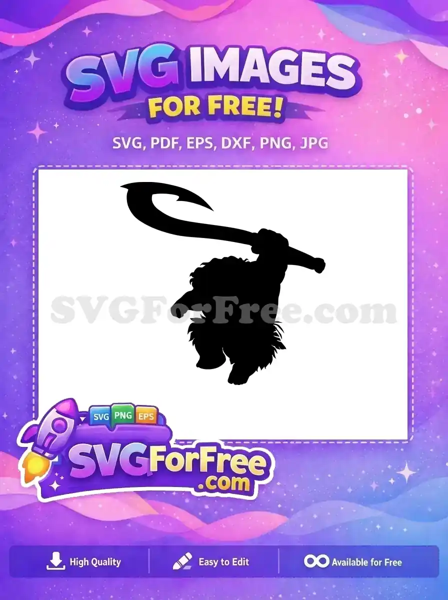 Free Silhouette Hook Free Maui Silhouette Moana Free SVG