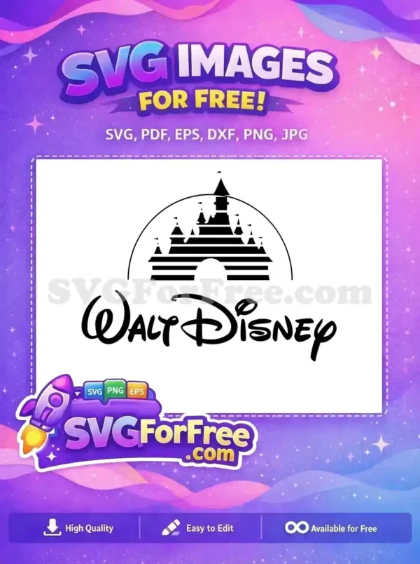 Free Disney Castle Free Walt Disney Logo Free SVG