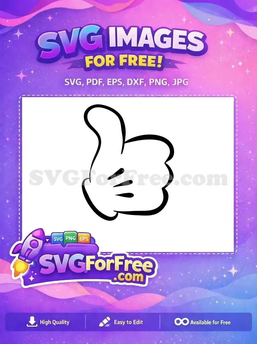 Free Mickey Mouse Glove Free Thumbs Up Gesture Disney Free SVG