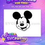 Free Happy Expression Free Classic Black Mickey Free SVG - Instant Download