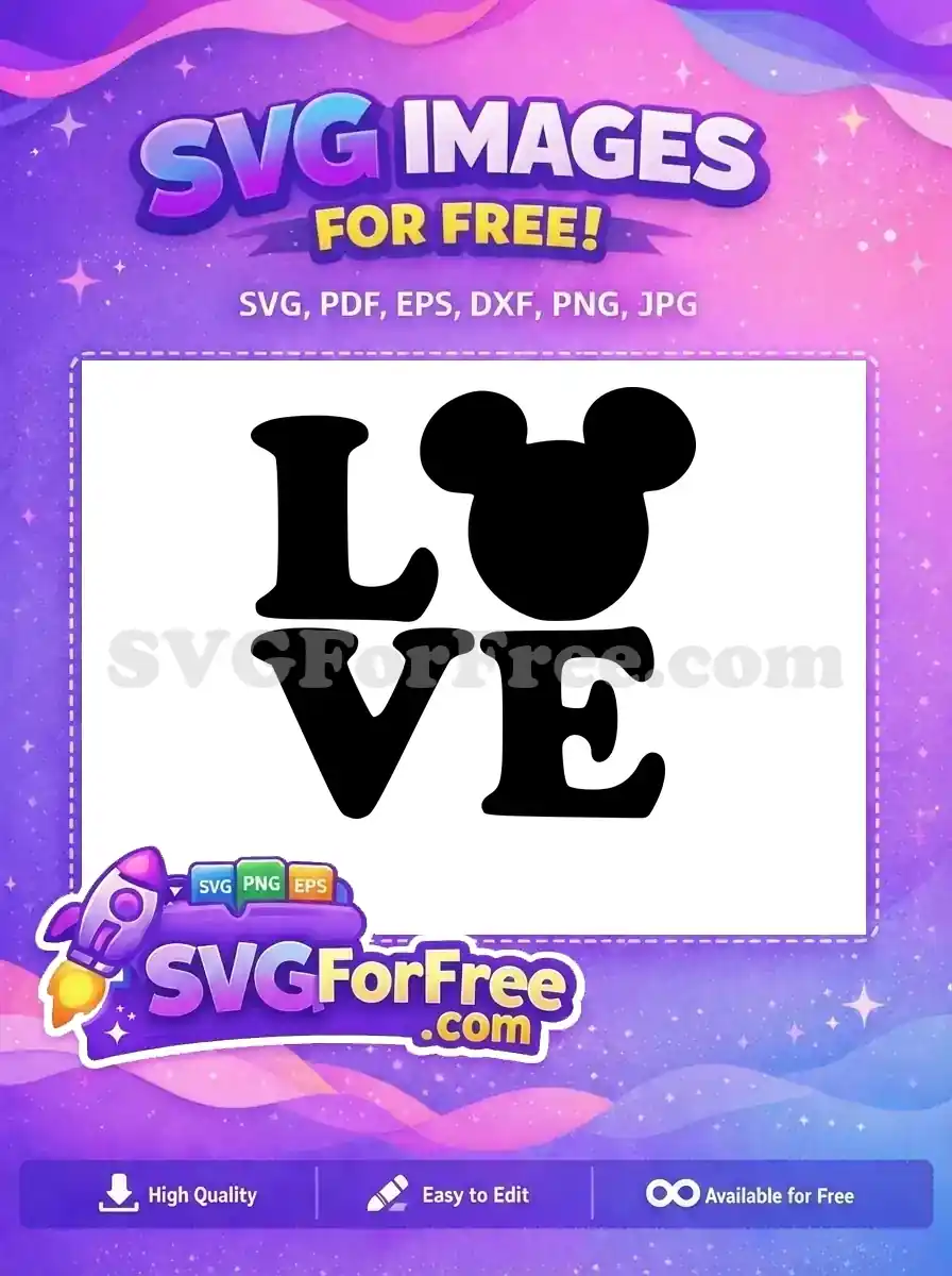 Free Love Letters Free Mickey Mouse Disney Free SVG