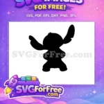 Free Stitch Silhouette Free Alien Pose Lilo Stitch Free SVG - Instant Download