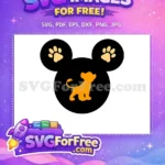 Free Simba Paw Prints Free Silhouette The Lion King Free SVG - Instant Download