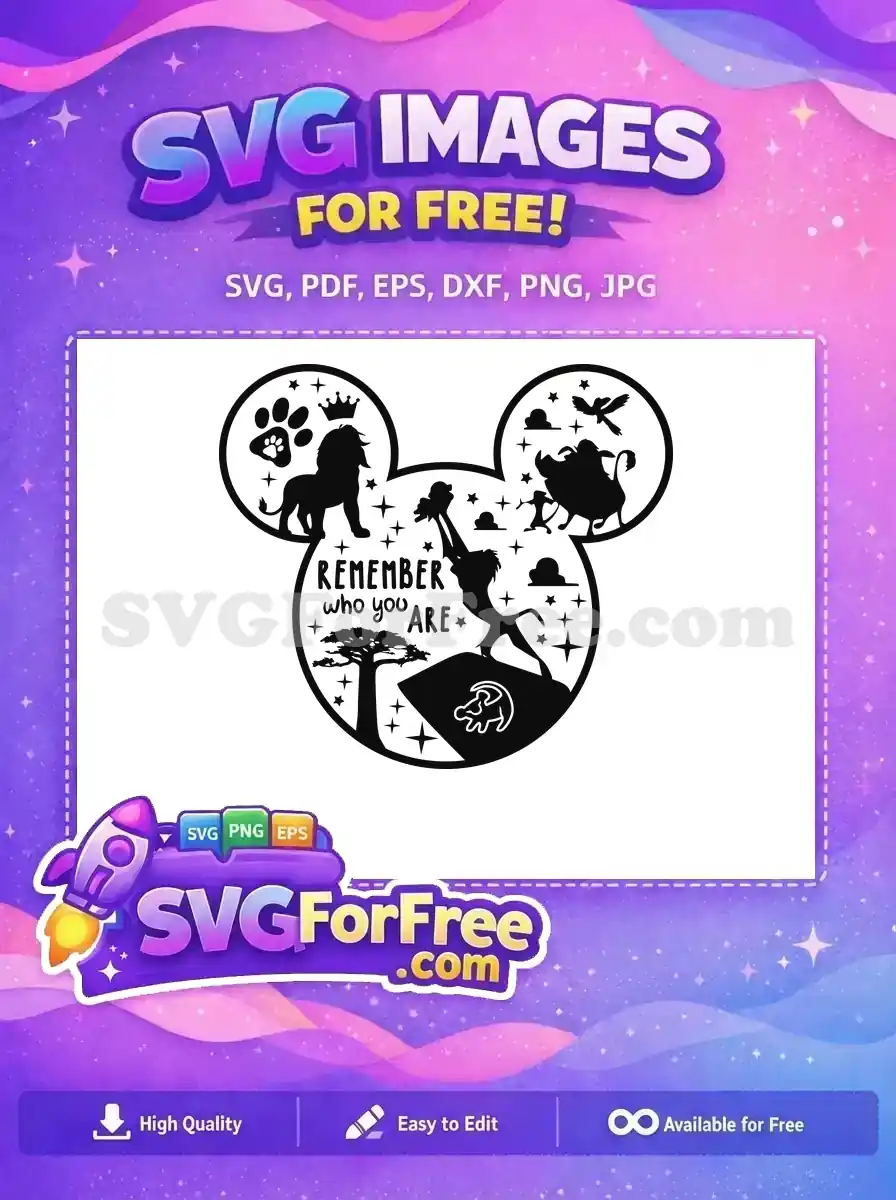 Free Simba Crown Free Pumbaa Timon The Lion King Free SVG
