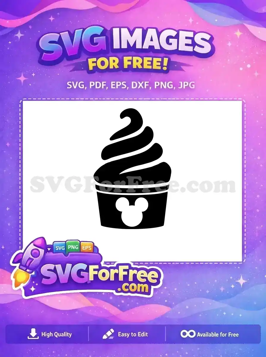 Free Dole Whip Swirl Free Mickey Mouse Themed Free SVG