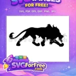 Free Silhouette Angry Scar Free Villain Lion King Free SVG - Instant Download