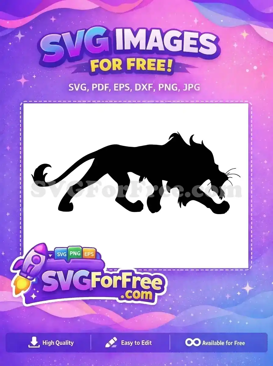 Free Silhouette Angry Scar Free Villain Lion King Free SVG