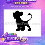 Free Simba Cub Face Free Silhouette The Lion King Free SVG - Instant Download