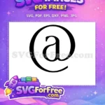Free Email Symbol Free At Sign Black Free SVG - Instant Download
