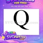 Free Letter Q Initial Free Black Bold The Lion King Free SVG - Instant Download