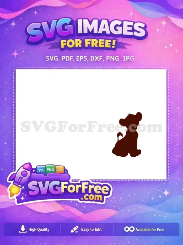 Free Sitting Cub Silhouette Free Lion King Movie Free SVG Free Sitting Cub Silhouette Free Lion King Movie Free SVG