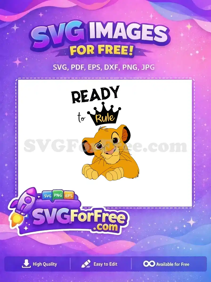 Free Simba Cub Face Free Red Eyes Lion King Free SVG