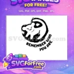 Free Simba Cub Silhouette Free Remember Who The Lion King Free SVG 2 - Instant Download